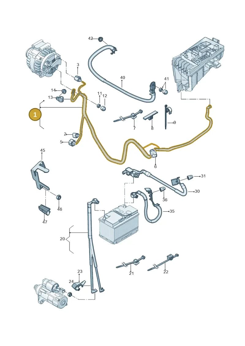 5Q0971230PN — Volkswagen Taos 1.4 (2021-2023) diagram 833971010, position 1