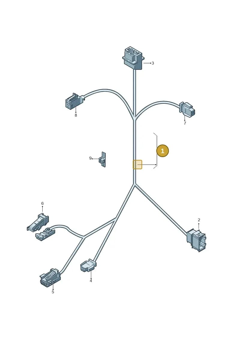 5Q0971403 — Volkswagen Golf (2016-2020) diagram 696972500, position 1