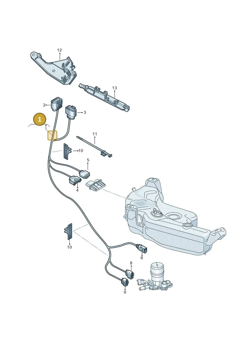 5Q0971403 — Volkswagen Golf (2019-2025) diagram 813971075, position 1