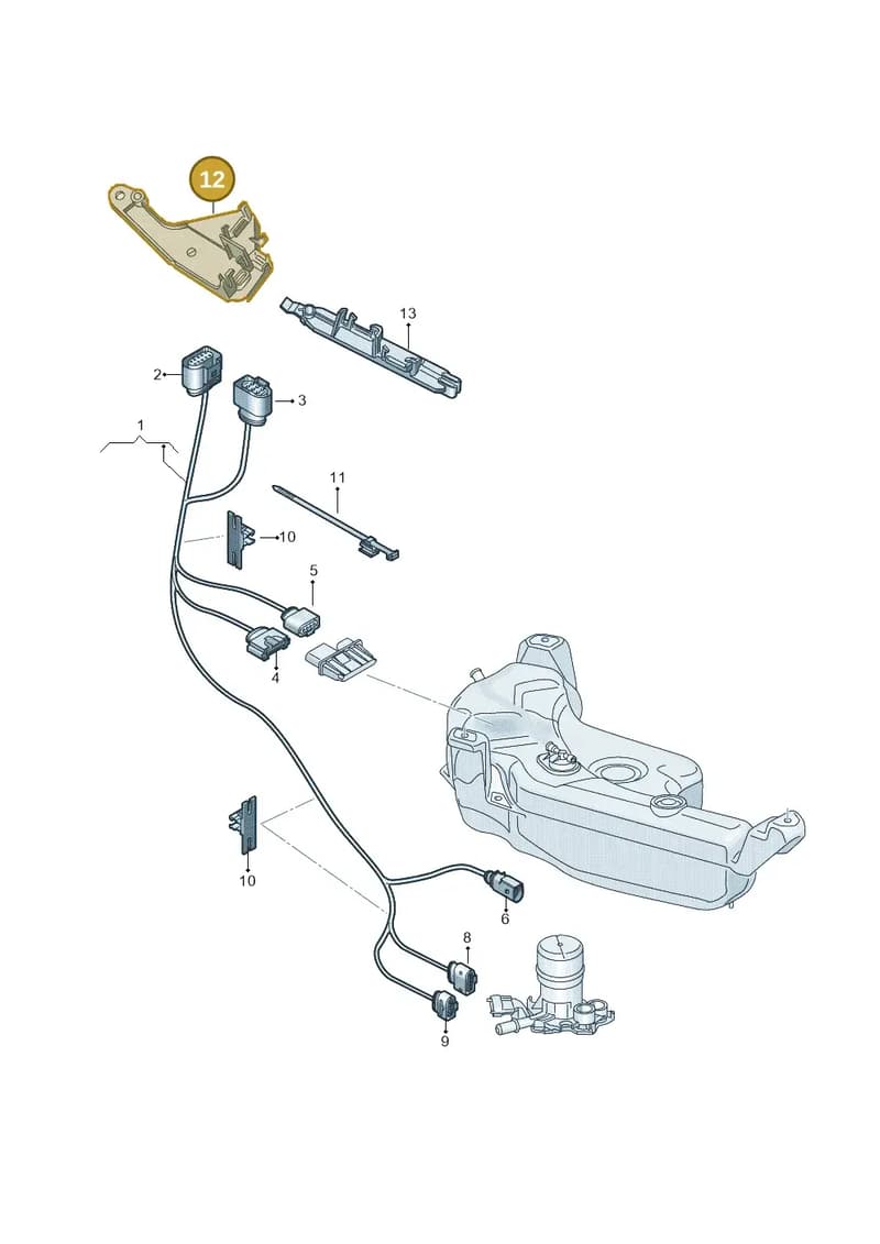 5Q0971846 — Volkswagen Golf (2019-2025) diagram 813971075, position 12