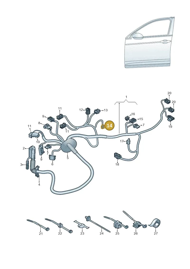 5Q0972703 — Volkswagen ID.UNYX (2024-) diagram 20h972033, position 14
