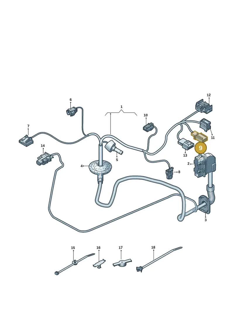 5Q0972703 — Audi RS Q3 Sportback (2019-2024) diagram 597972033, position 9