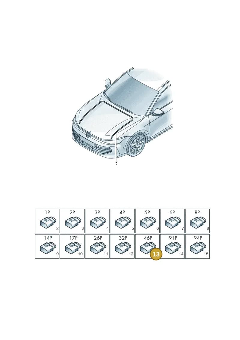 5Q0973046 — Volkswagen Passat Estate (2023-2025) diagram 3j0971800, position 13