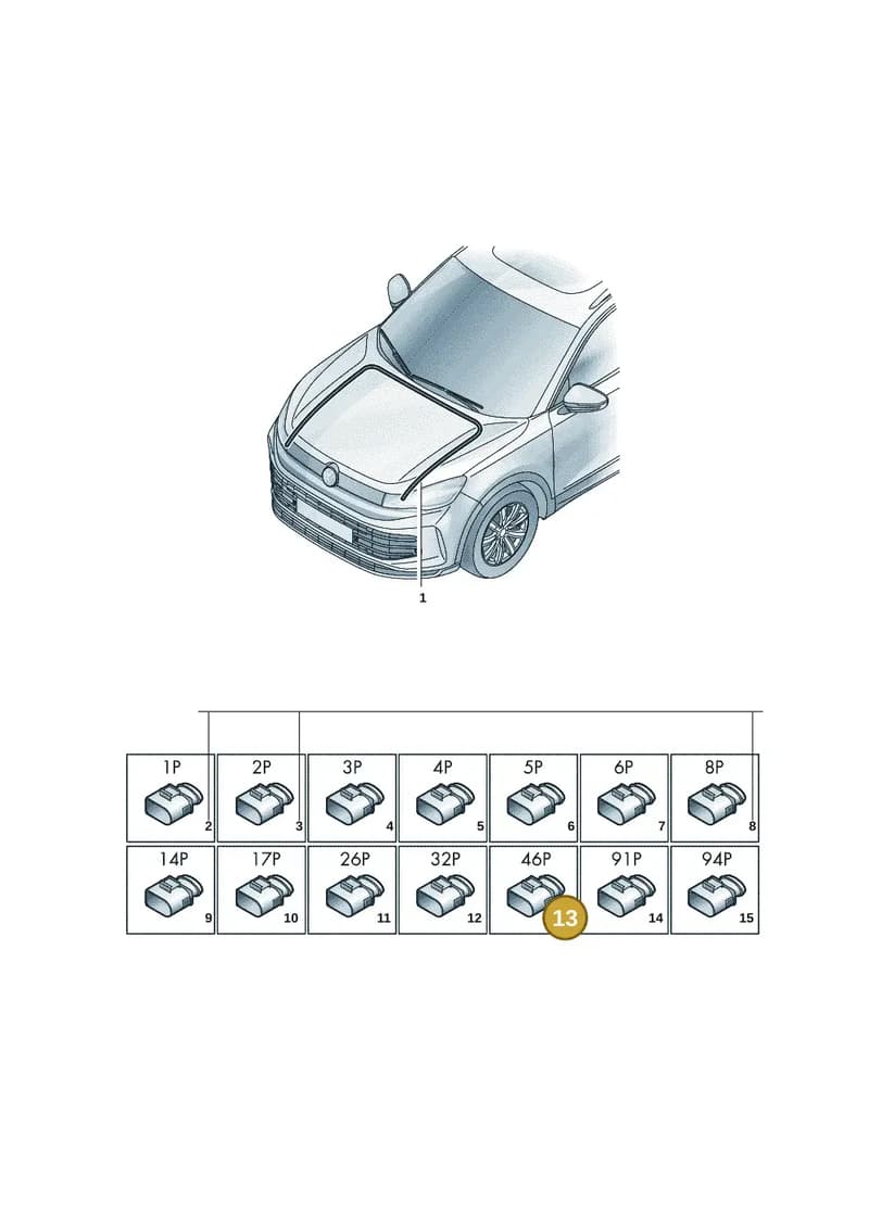 5Q0973046 — Volkswagen Tiguan (2023-2025) diagram 57x971800, position 13