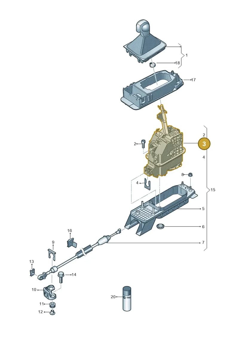 5Q1713041F — Volkswagen Golf 1.6 (2015-2019) diagram 780713100, position 3