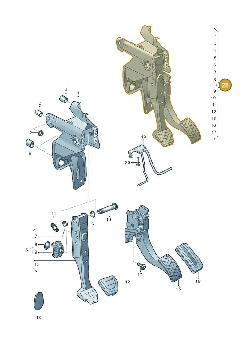 5Q1721058EH — SEAT Leon (2019-) diagram 793721610, position 25