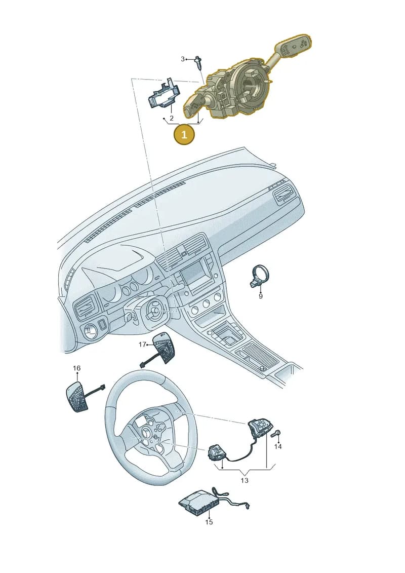 5Q1953521MQIGI — Volkswagen Arteon (2017-2023) diagram 793953510, position 1