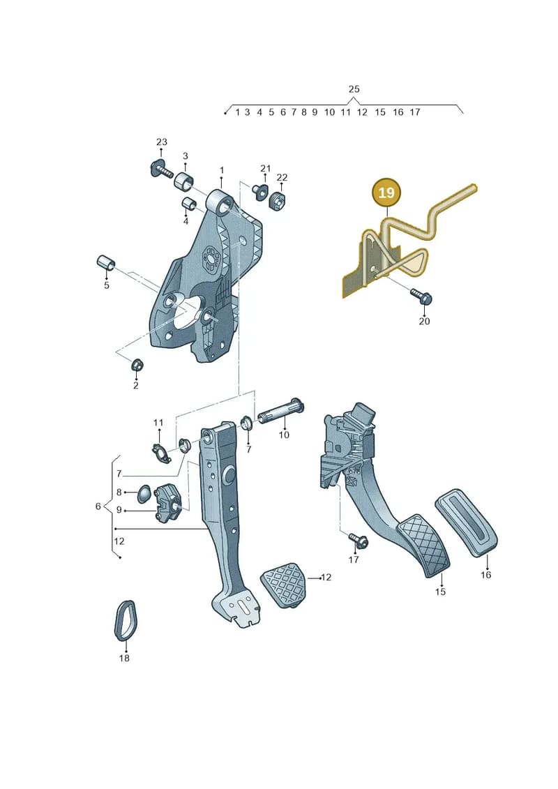 5Q2723913E — Audi A3 Cab. 1.4 (2013-2016) diagram 778721700, position 19