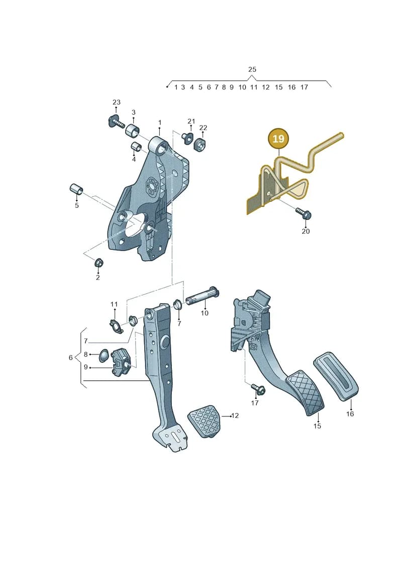 5Q2723913E — Audi RS3 Sportback (2015-2016) diagram 858721700, position 19