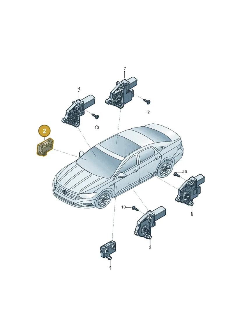 5Q4959592M — Volkswagen Jetta 1.4 (2017-2024) diagram 431959100, position 2