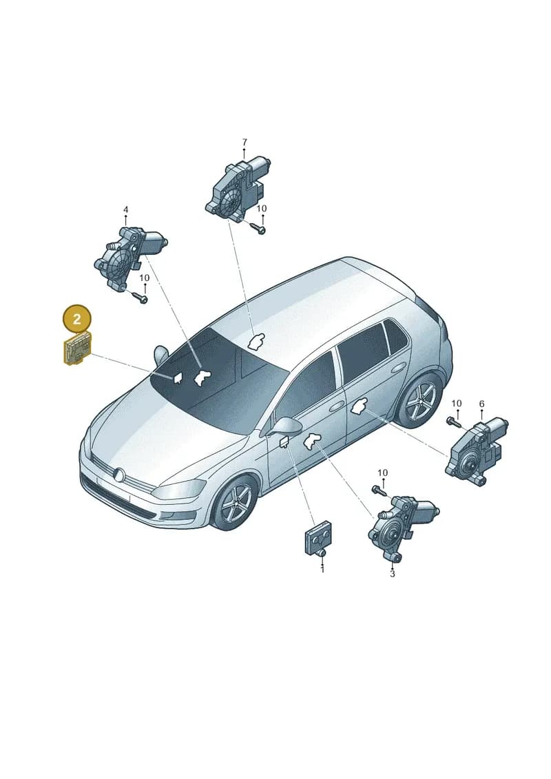 5Q4959592M — Volkswagen POLO HATCH         "ZA"06> (2005-) diagram 746959100, position 2