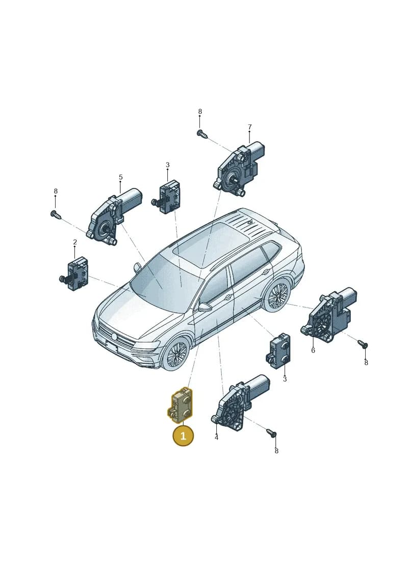 5Q4959592M — Volkswagen Tiguan 2.0 4Motion (2017-2024) diagram 833959100, position 1