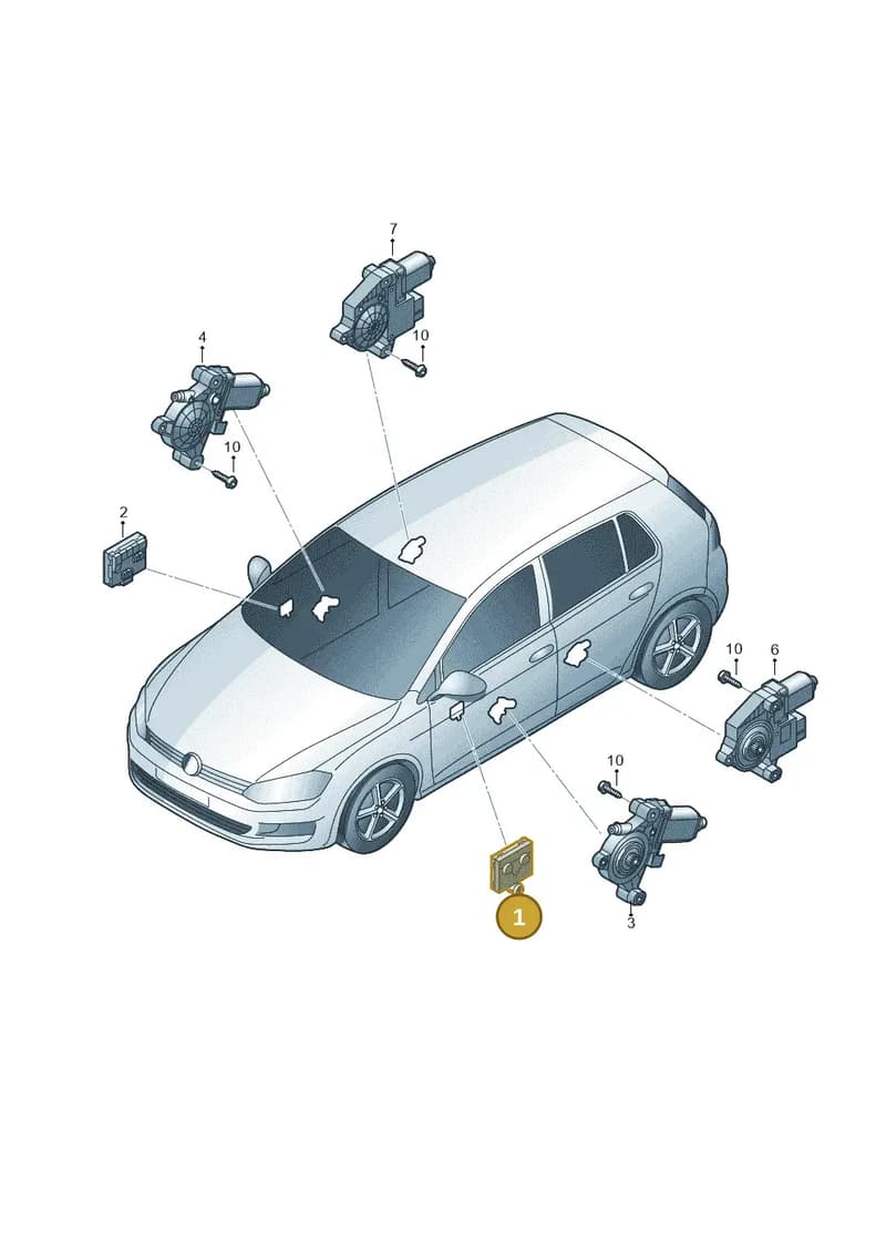 5Q4959592Z00 — Volkswagen Golf 1.4 BlueMotion (2012-2017) diagram 746959100, position 1