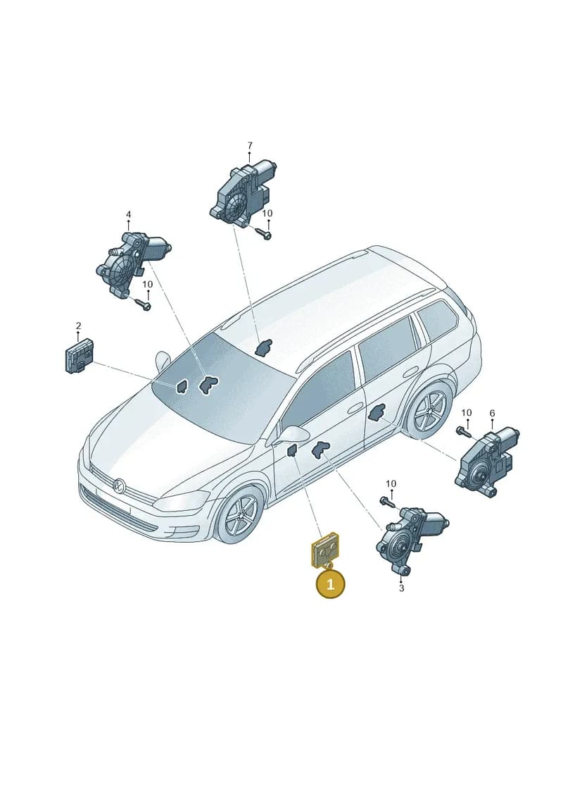 5Q4959592Z00 — Volkswagen Golf Estate (2013-2017) diagram 763959100, position 1