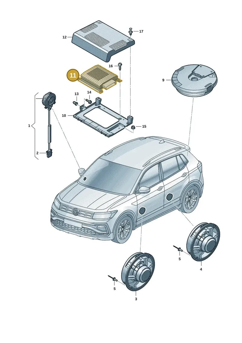 5Q6035456 — Volkswagen Taigun 1.0 (2021-) diagram 62i035350, position 11