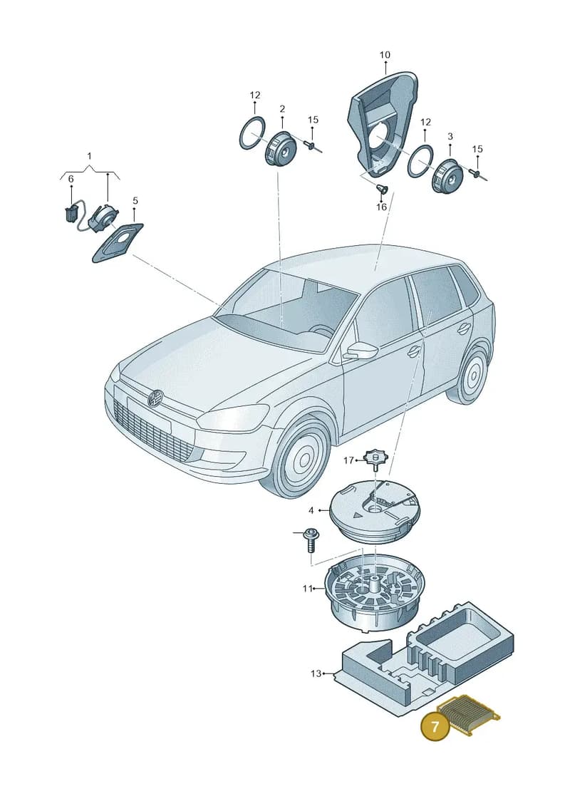 5Q6035456 — Volkswagen Polo 1.4 BlueMotion (2014-2017) diagram 773035350, position 7