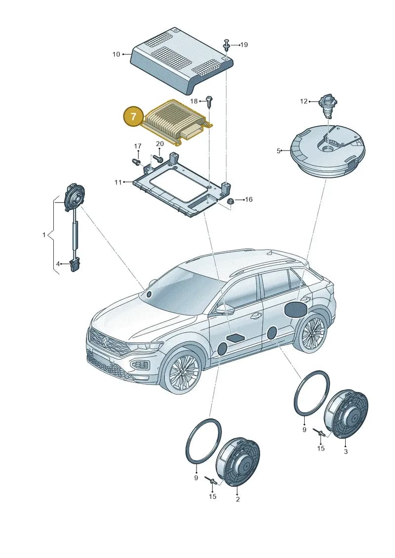 5Q6035456 — Volkswagen T-Roc BlueMotion (2017-2024) diagram 813035350, position 7