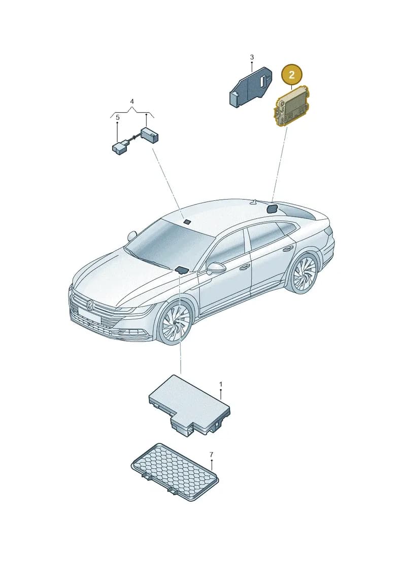 5Q6035456 — Volkswagen T-Roc (2018-) diagram 828035500, position 2