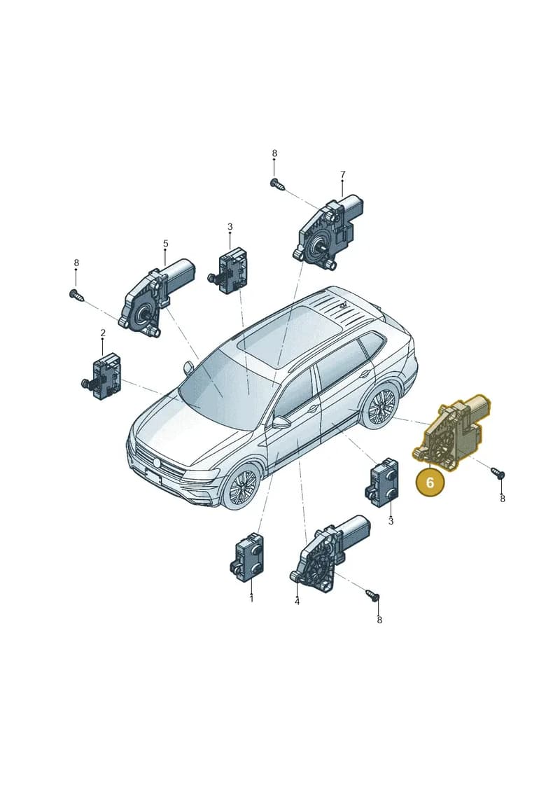 5Q6959811B — Volkswagen Tiguan 2.0 4Motion (2017-2024) diagram 833959100, position 6