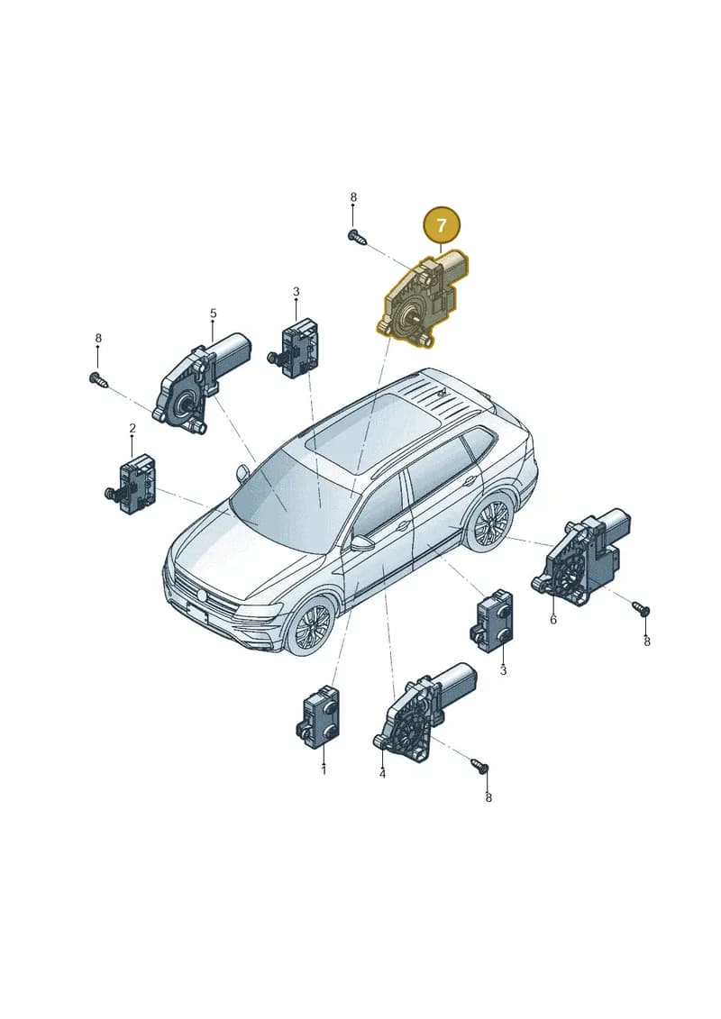 5Q6959812B — Volkswagen Tiguan 2.0 4Motion (2017-2024) diagram 833959100, position 7