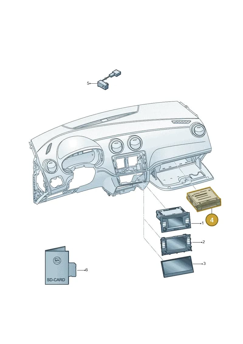 5QA035824A — SEAT Ibiza (2015-) diagram 879035000, position 4