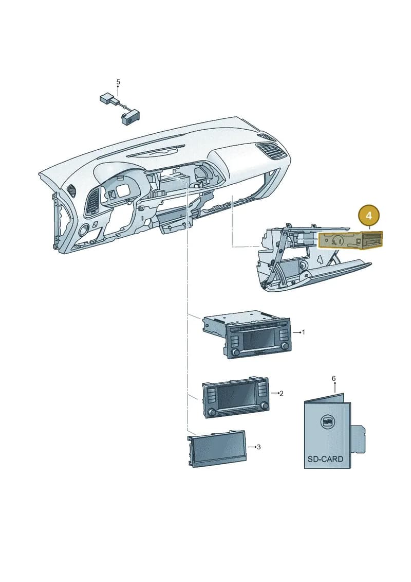 5QA035834A — SEAT Leon ST (2016-2020) diagram 754035000, position 4