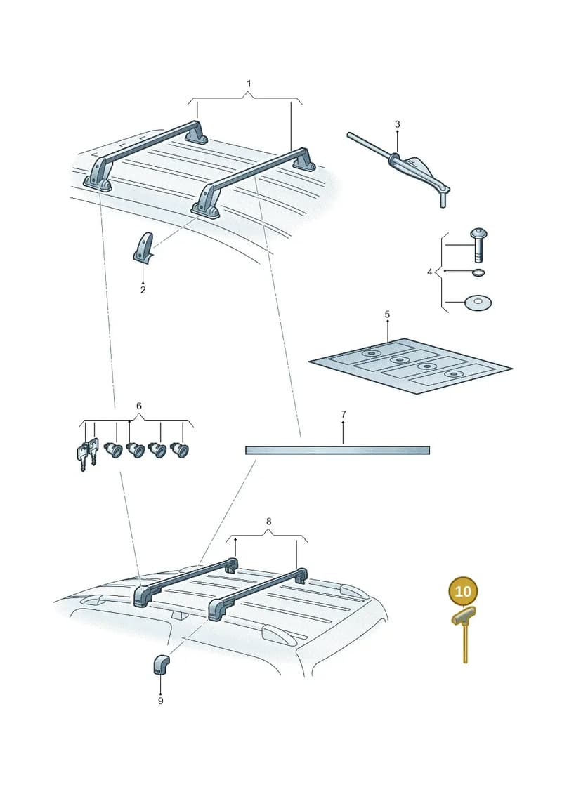 5QA071712 — Volkswagen Caddy (2015-2020) diagram 866071030, position 10