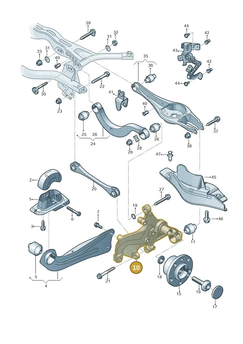 5QA505434D — Volkswagen Touran (2015-2025) diagram 5h0505050, position 10