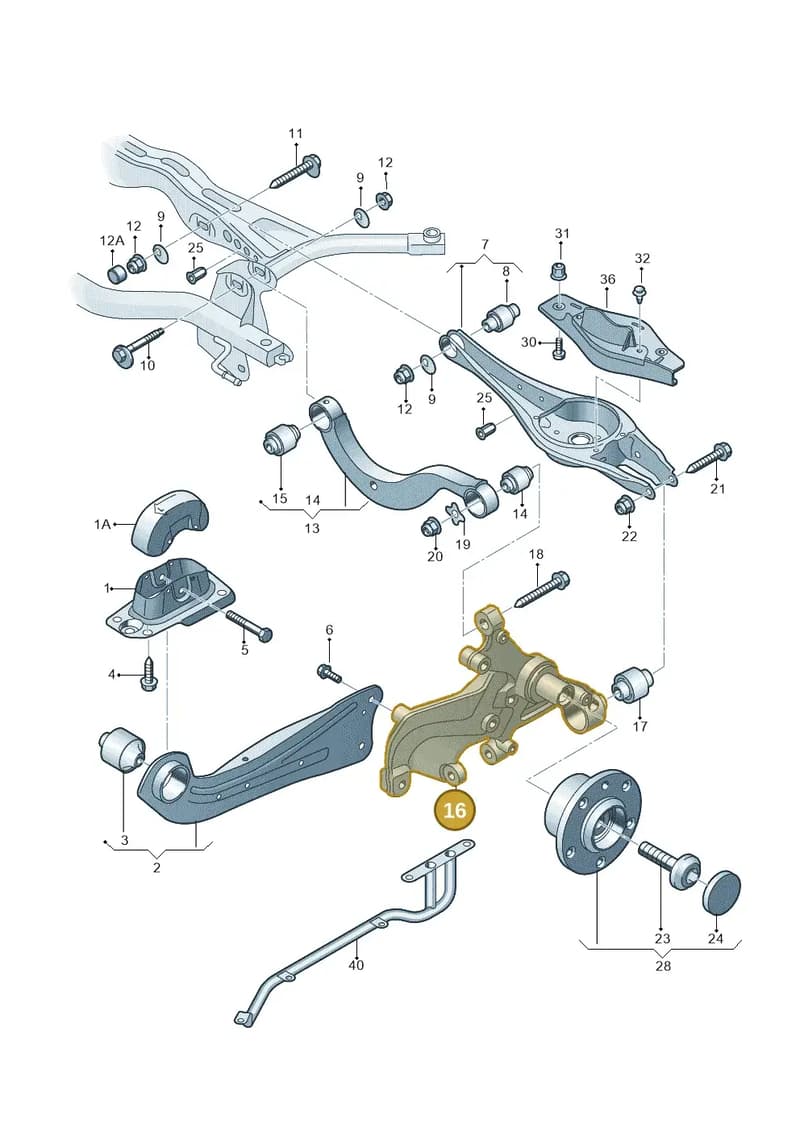 5QA505434D — Audi TTS (2014-2023) diagram 745505050, position 16