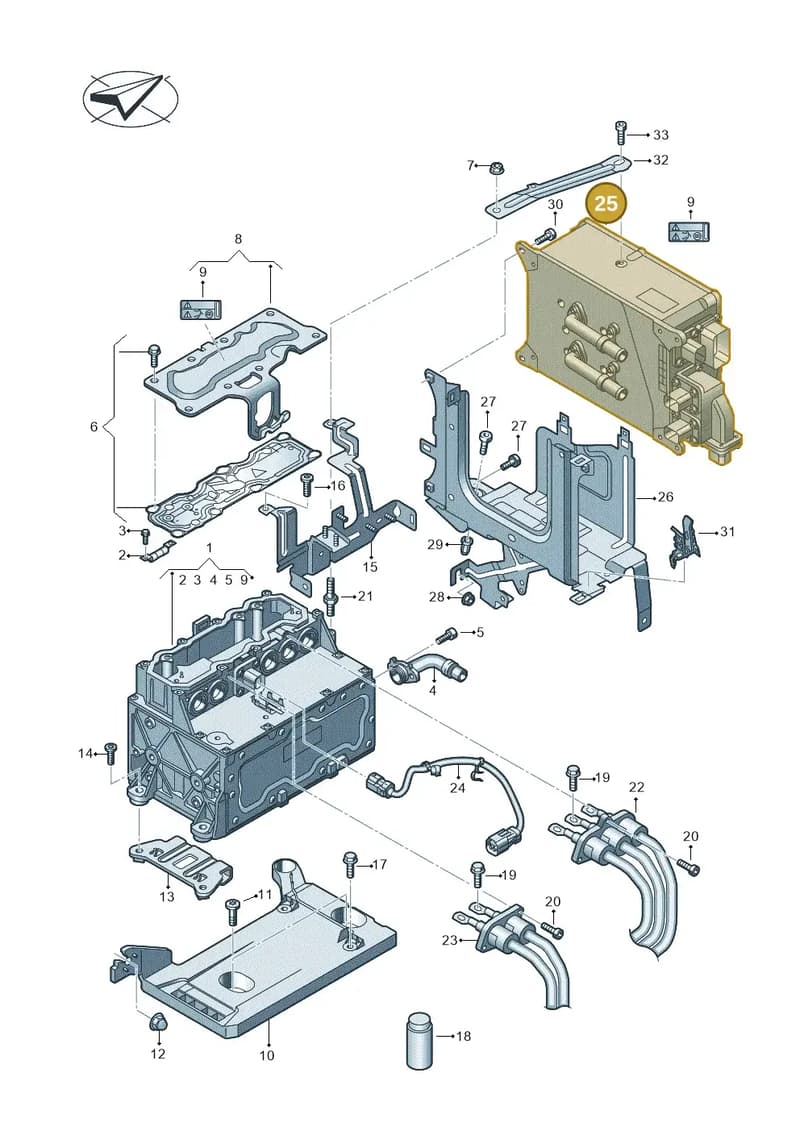 5QE915682BG — Volkswagen Golf (2016-2020) diagram 793907800, position 25