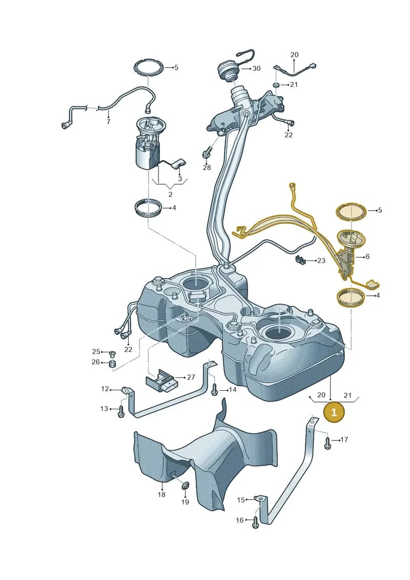 5QF201060CE — Audi RS Q3 Sportback (2019-2024) diagram f3z201105, position 1