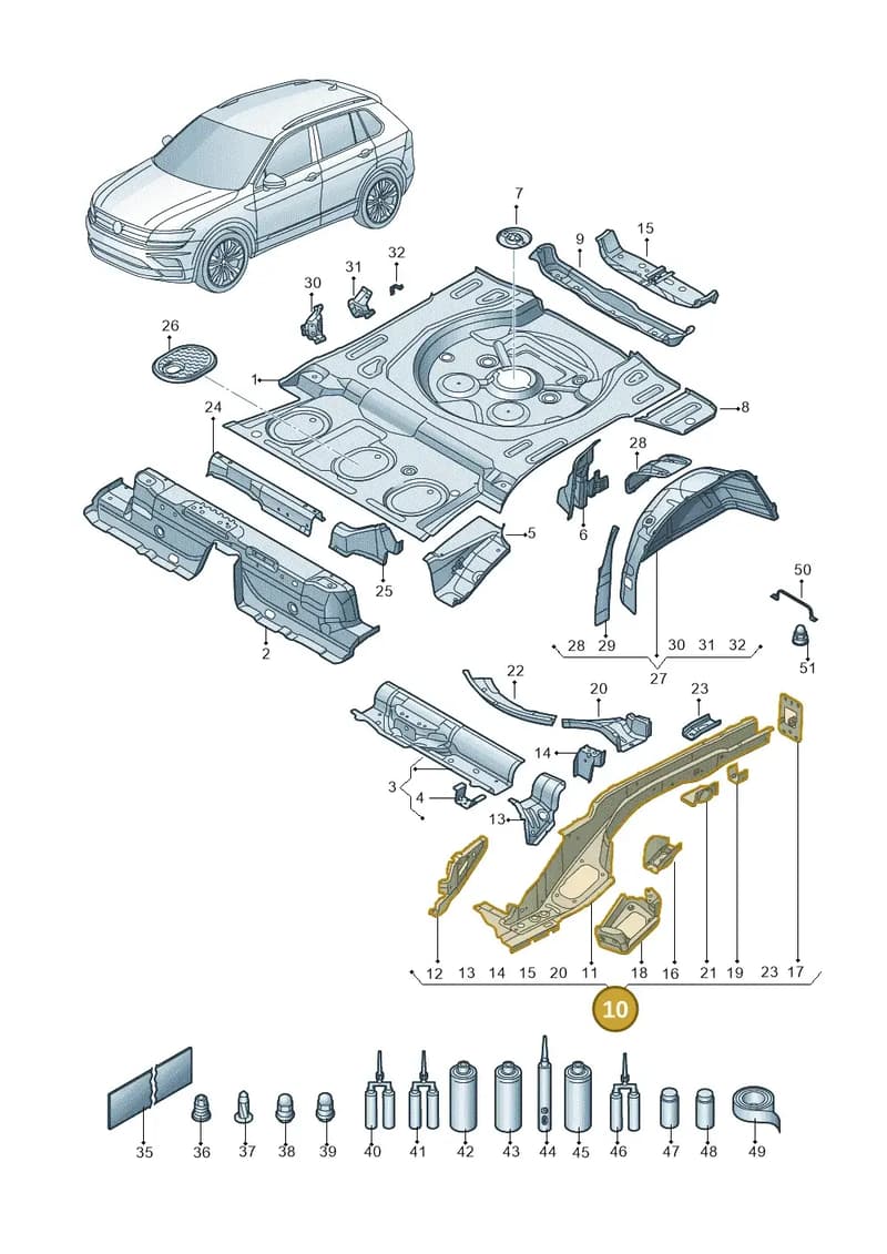 5QF803501BF — Skoda Kodiaq (2016-2024) diagram 434803010, position 10