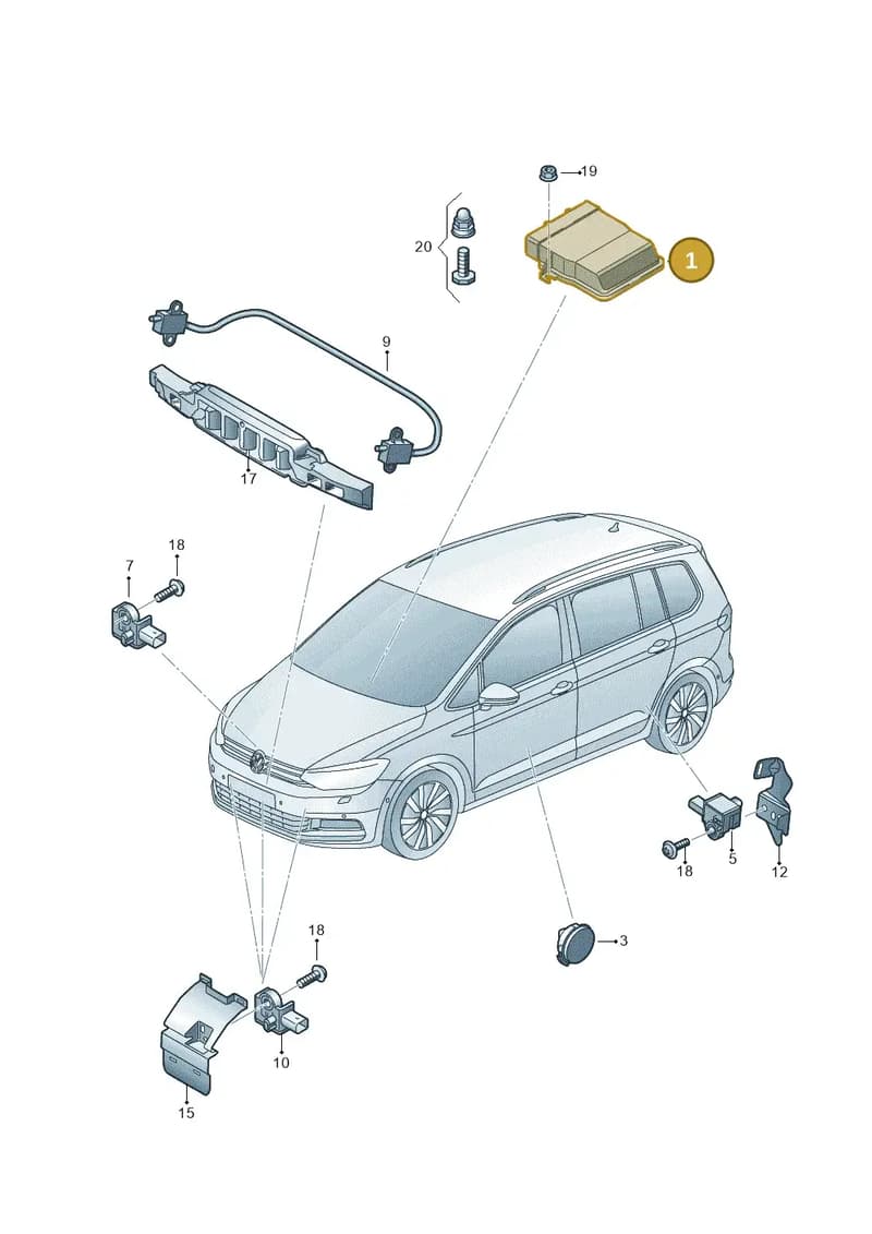 5QF959655BP — Volkswagen Touran (2015-2025) diagram 869959300, position 1