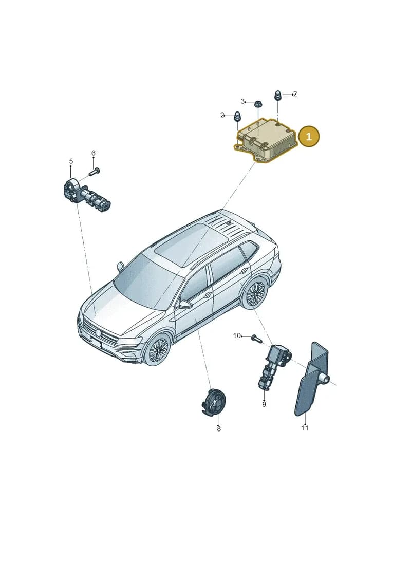 5QF959655BR — Volkswagen Tiguan (2017-) diagram 833959300, position 1