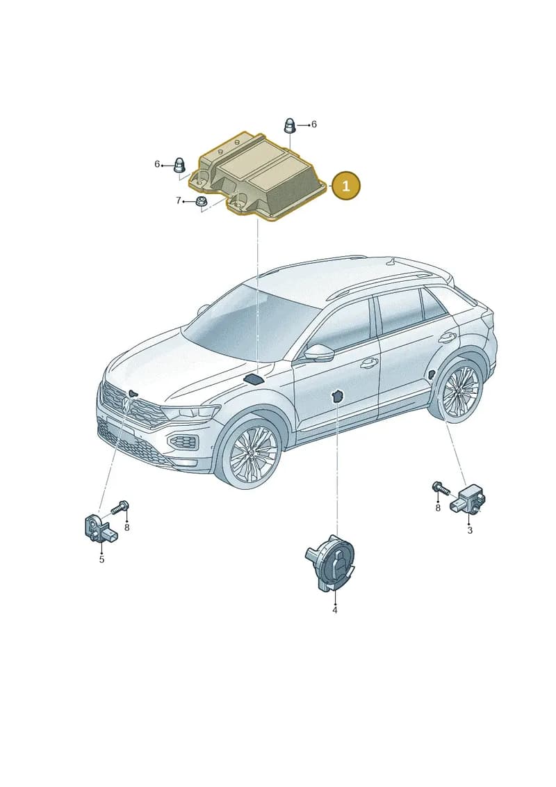 5QF959655BT — Volkswagen T-Roc (2017-2025) diagram 813959300, position 1