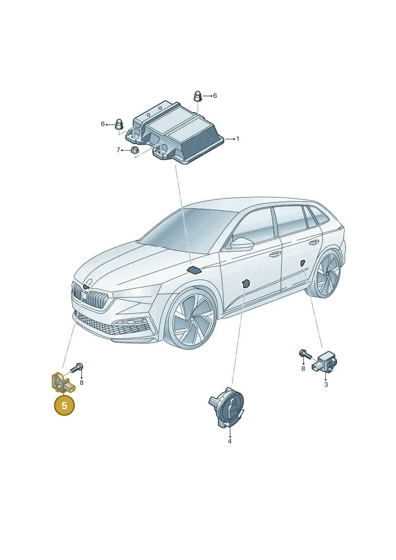 5QF959659 — Skoda Fabia (2021-2022) diagram 584959030, position 5