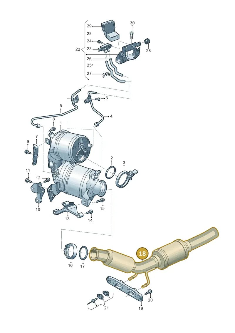 5QN254502C — Volkswagen Tiguan (2017-) diagram 884253030, position 18