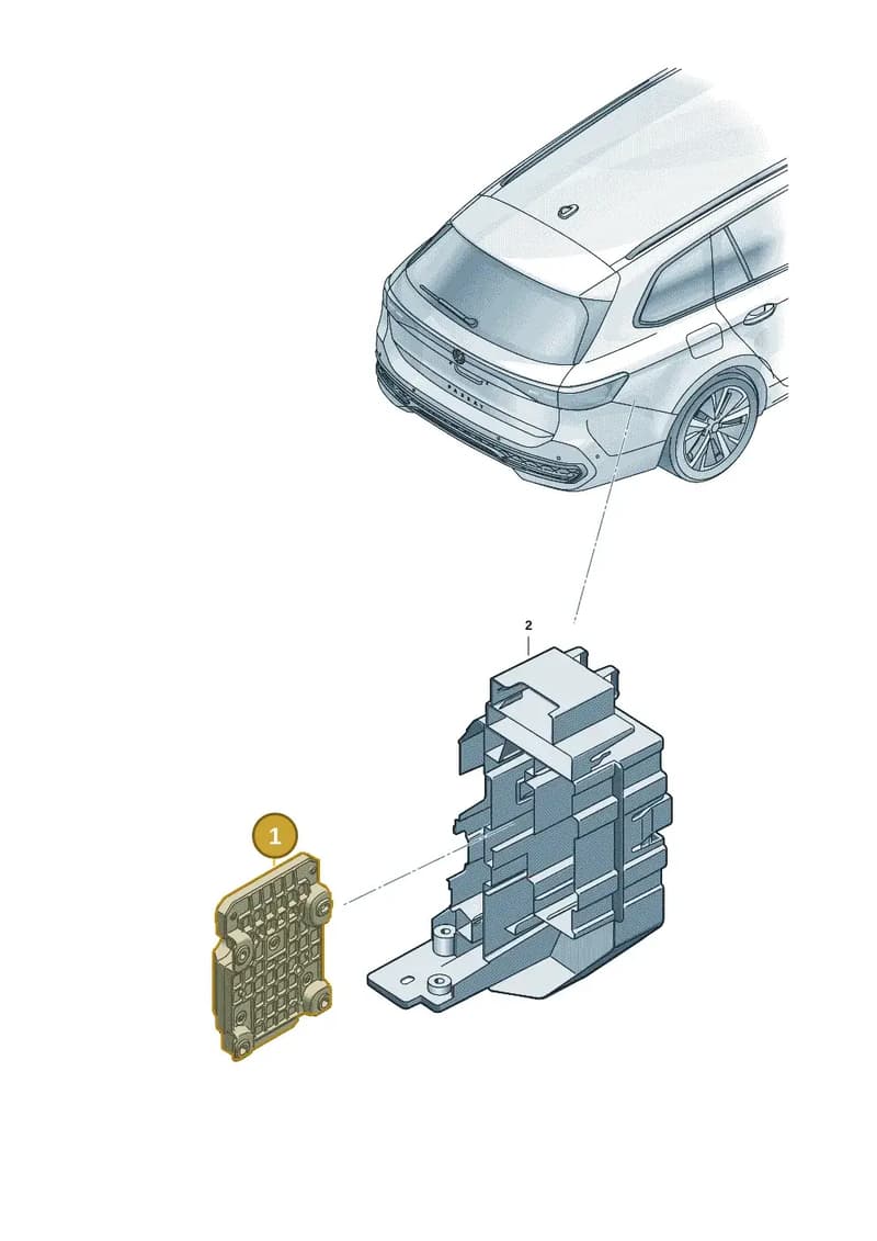 5QS907376F — Volkswagen Passat Estate (2023-2025) diagram 3j0907300, position 1