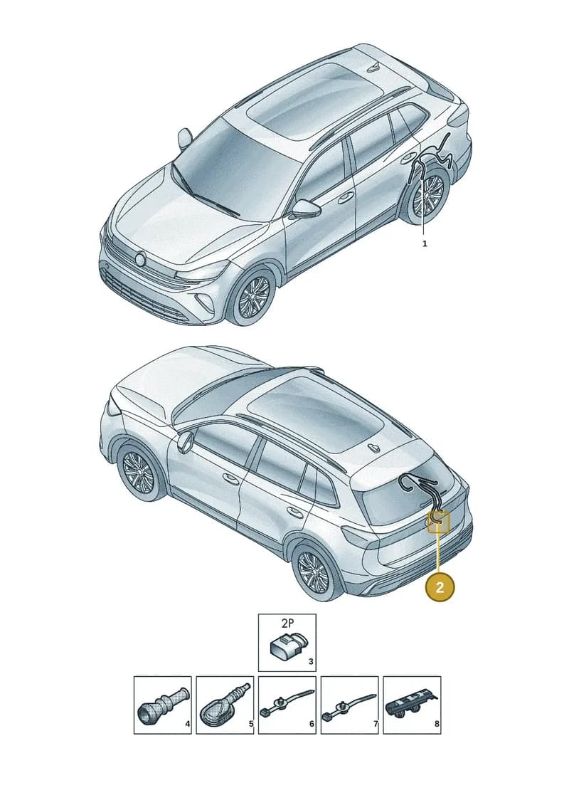 5QS927902AD — Volkswagen Tiguan (2023-2025) diagram 57x972700, position 2