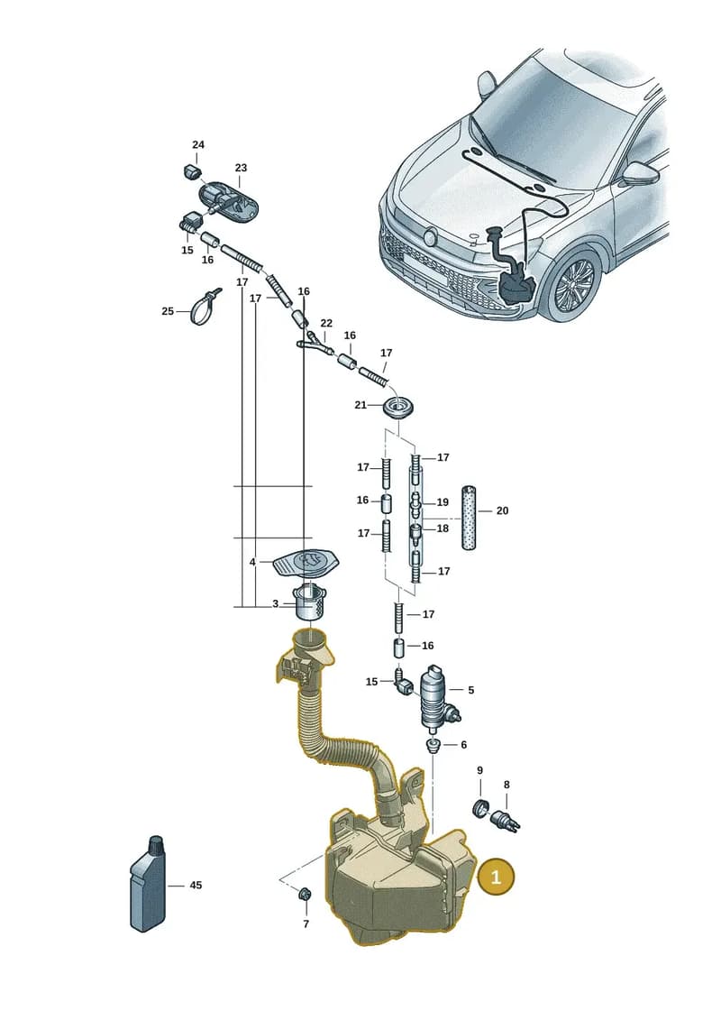 5QS955453C — Volkswagen Tiguan (2023-2025) diagram 57x955100, position 1