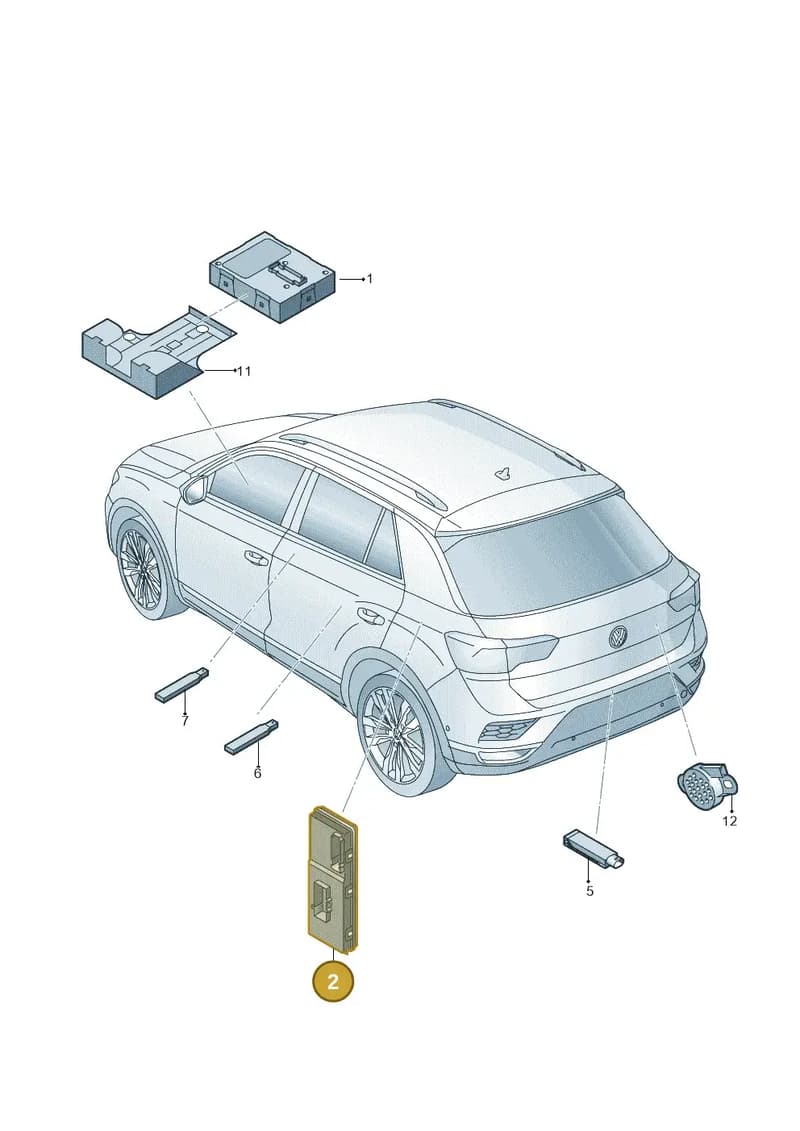5QS959107 — Volkswagen T-Roc (2017-2025) diagram 813909000, position 2