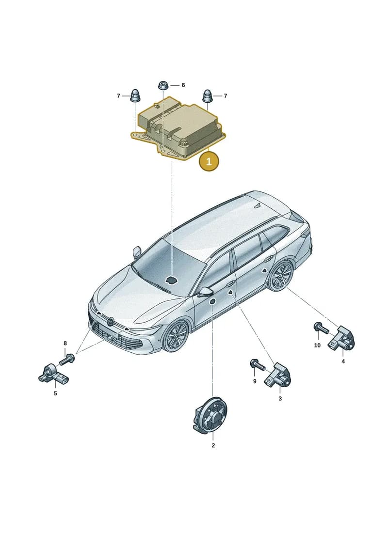 5QS959655 — Skoda Superb Combi (2023-2024) diagram 3j0959600, position 1