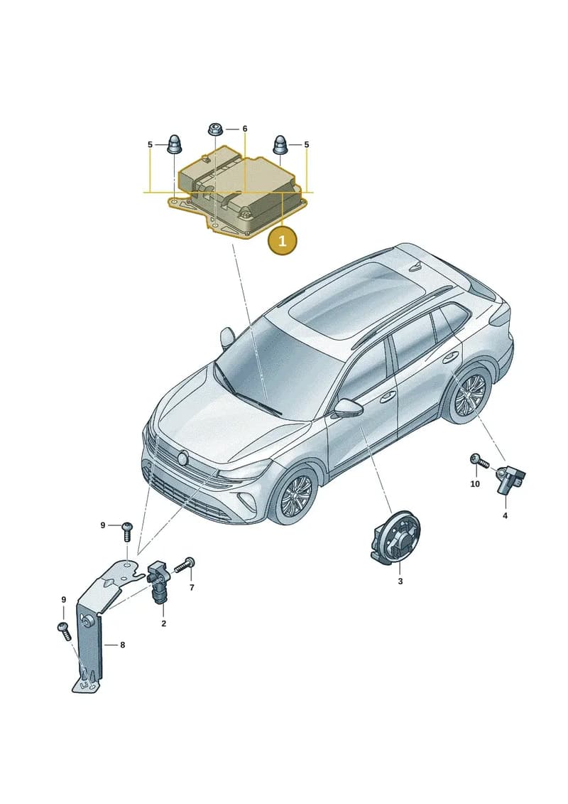 5QS959655A — Volkswagen Tiguan (2023-2025) diagram 57x959600, position 1