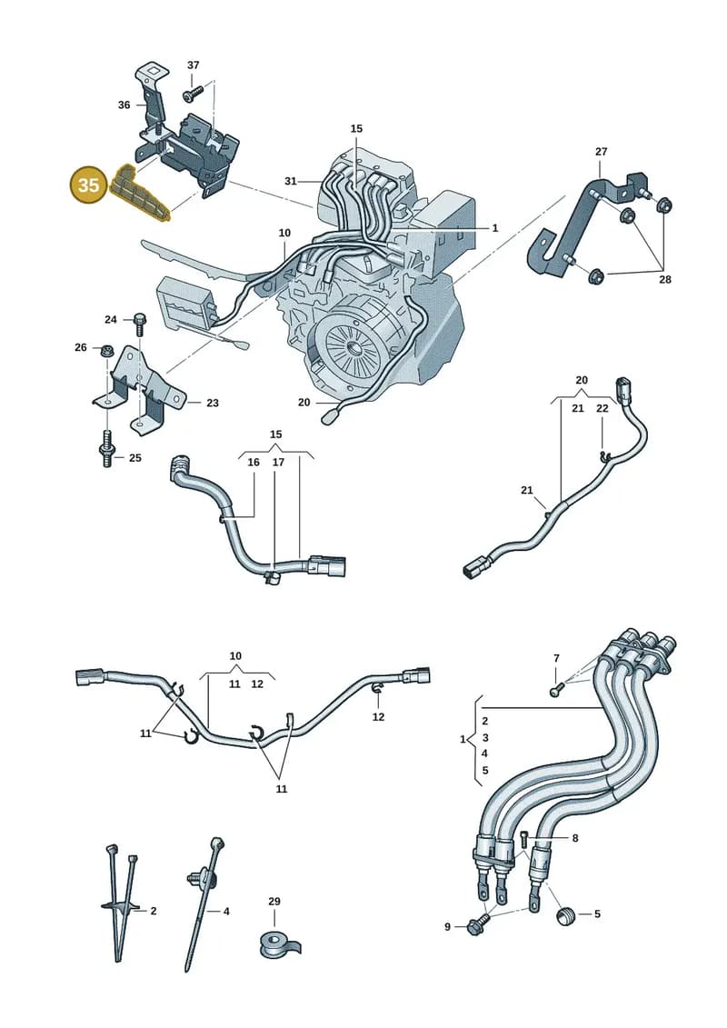 5QS971822 — Volkswagen Passat Estate (2023-2025) diagram 57x970110, position 35