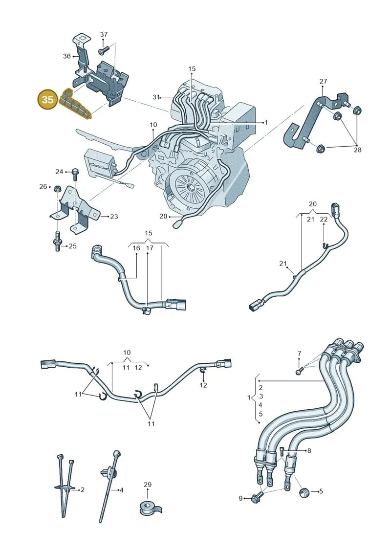 5QS971822 — Audi A3 Sportback (2019-2025) diagram 596970160, position 35