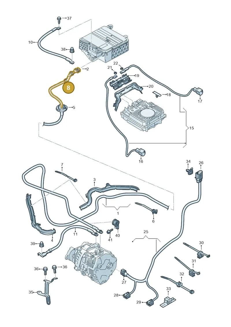 5QS971923A — Audi A3 Sportback (2019-2025) diagram 596972040, position 8