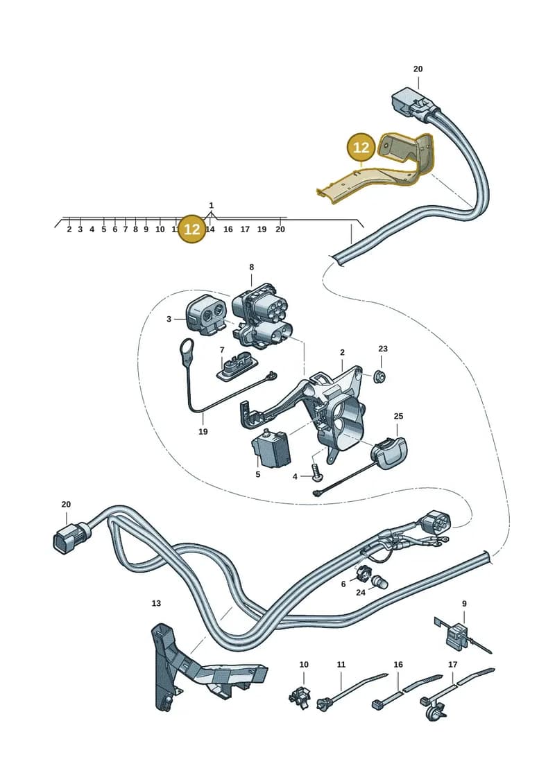 5R3971342A — Volkswagen Caddy Maxi (2020-2025) diagram 57x970150, position 12