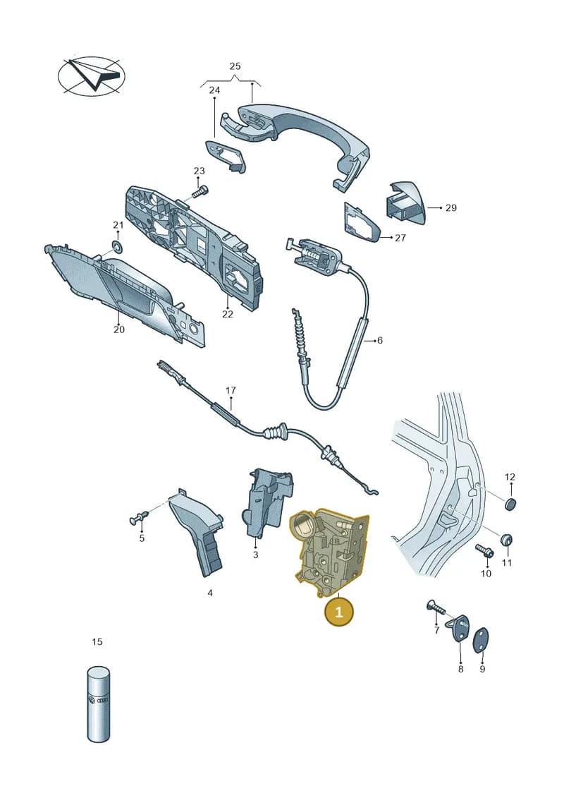 5TA839015L — Volkswagen Golf (2016-2020) diagram 746839000, position 1