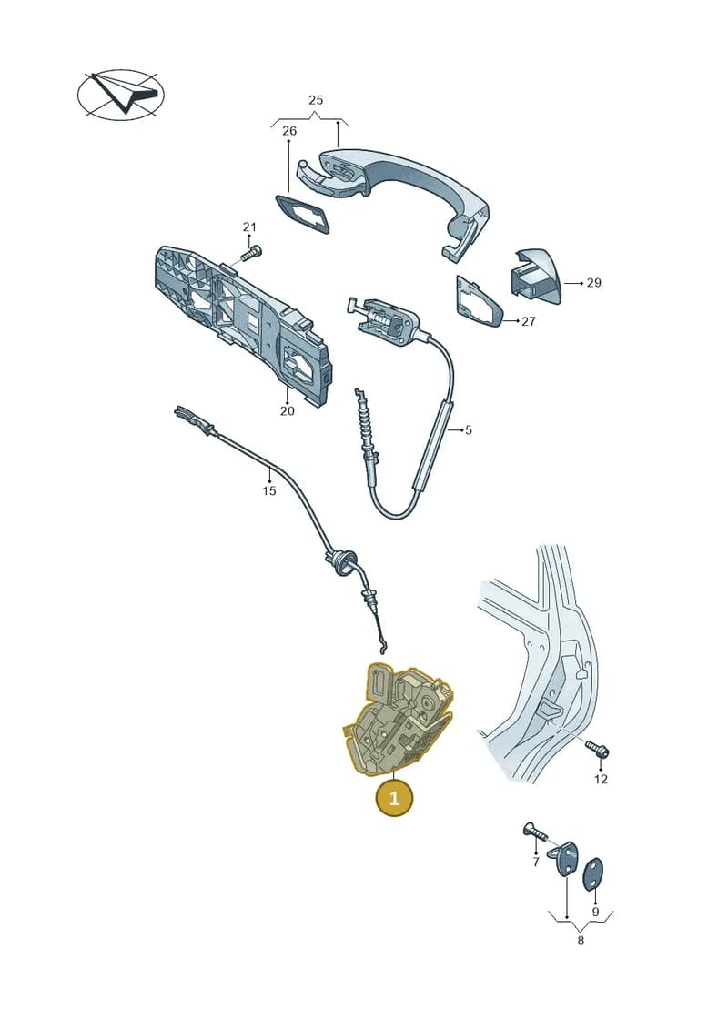 5TA839015L — Volkswagen T-Cross (2018-2025) diagram 837839000, position 1