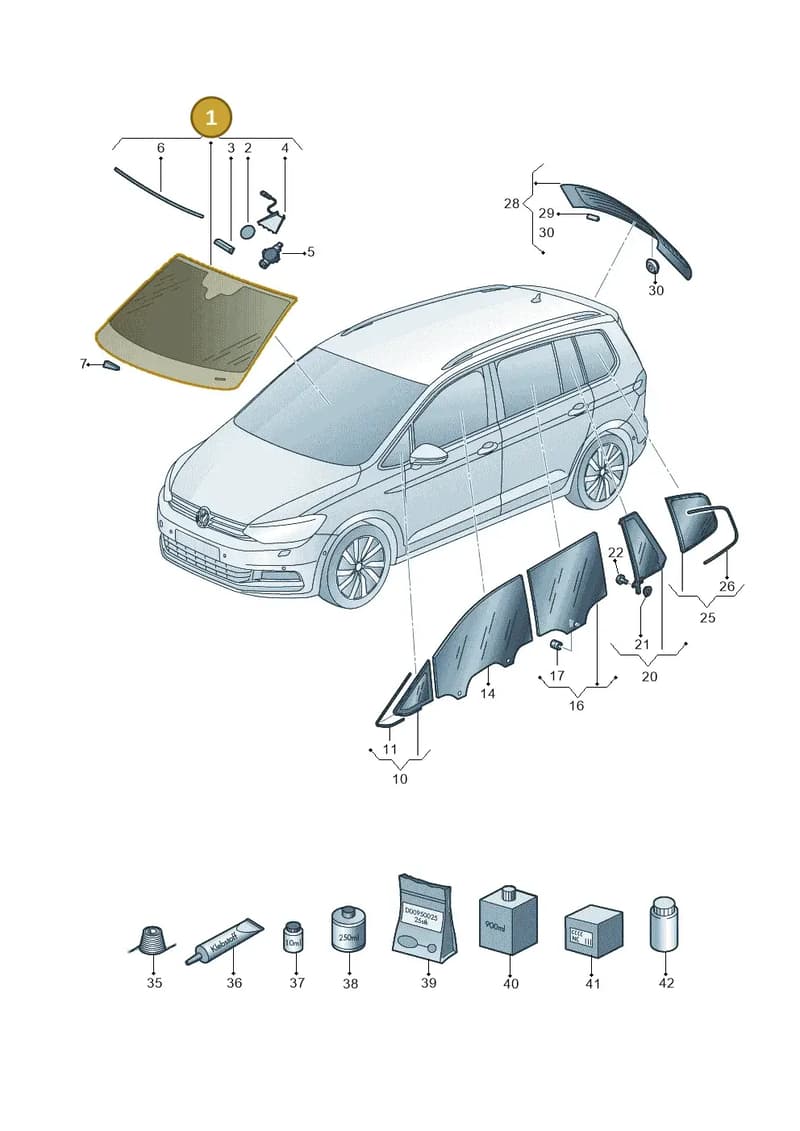 5TA845011ARNVB — Volkswagen Touran 2,0 BlueMotion (2015-2024) diagram 869845000, position 1